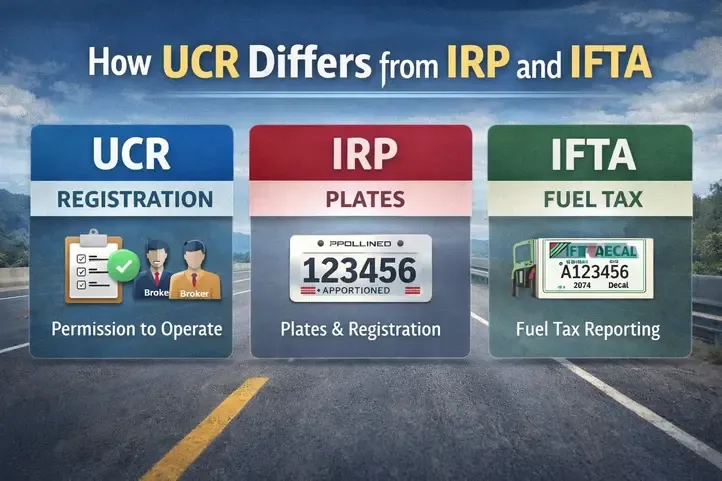 How UCR differs from IRP and IFTA