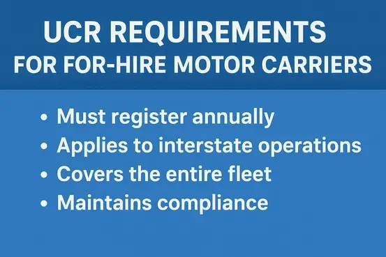 UCR for For Hire Carriers