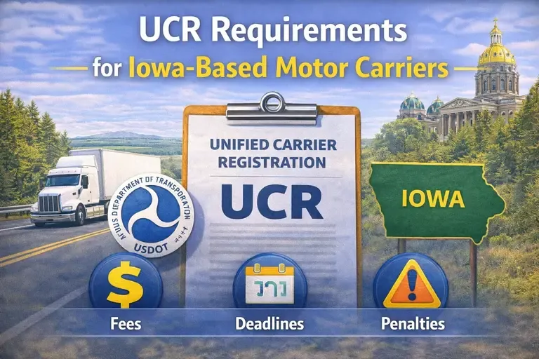 UCR Requirements for Iowa-Based Motor Carriers