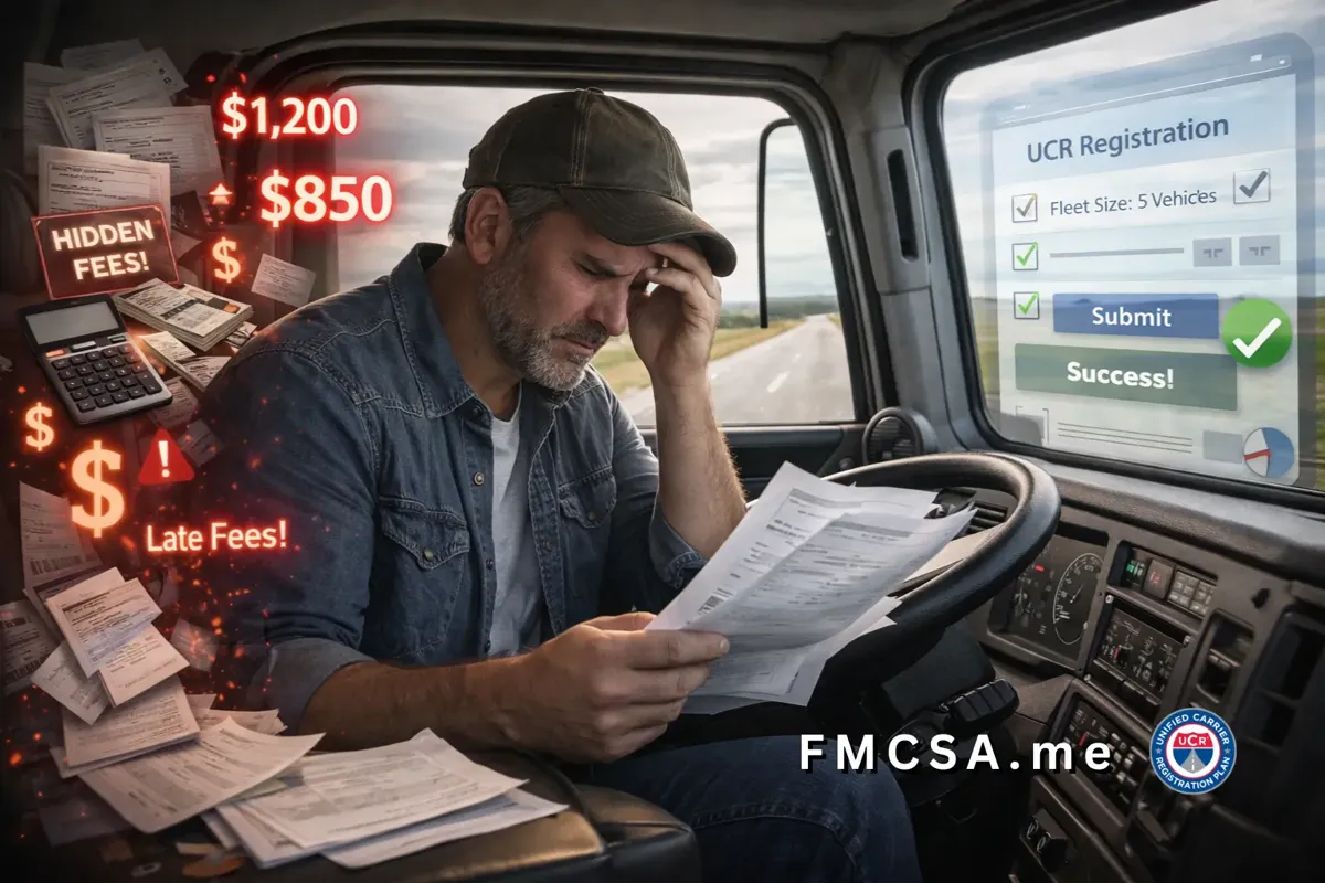 stressed trucker overpaying UCR fees