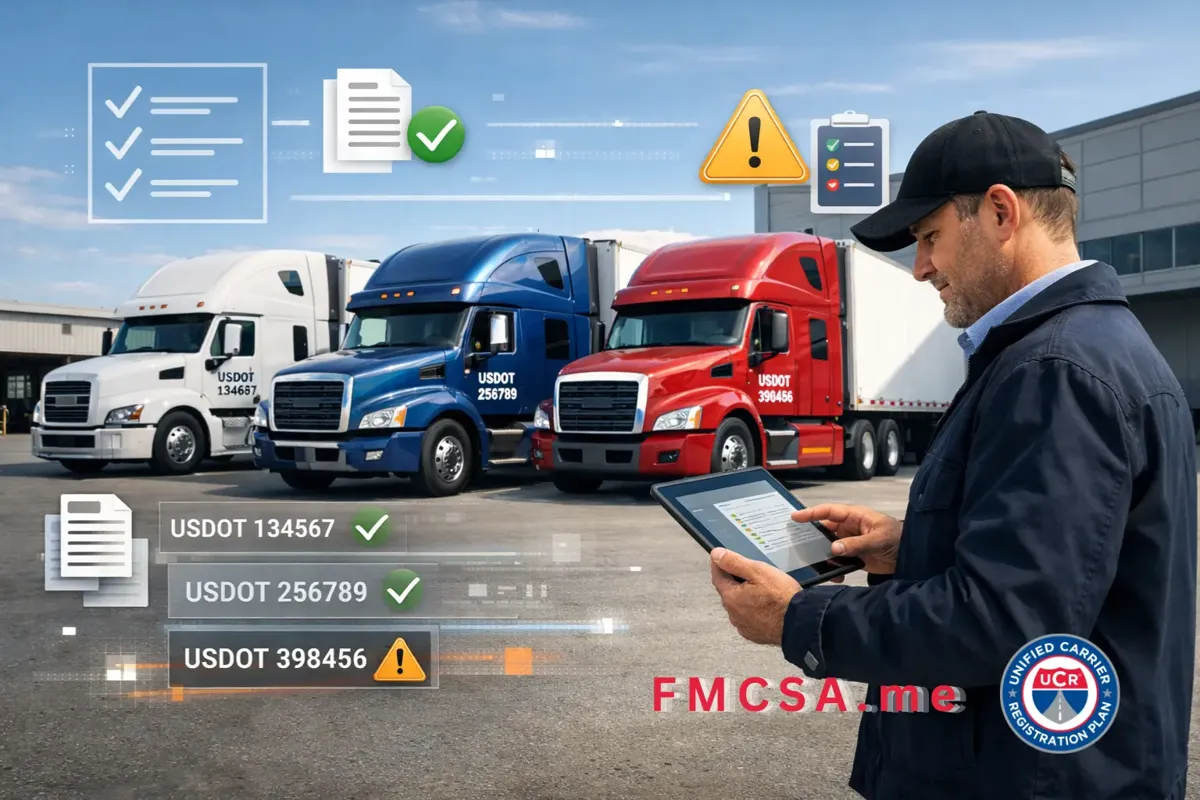 UCR compliance for multiple DOT trucks