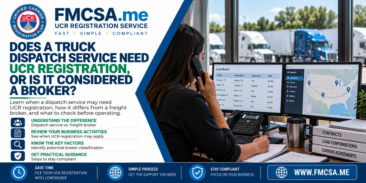 UCR Registration for Dispatch Services