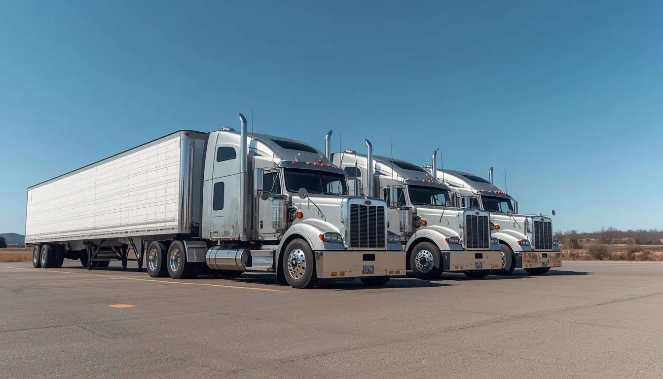 Semi-truck driving on a highway